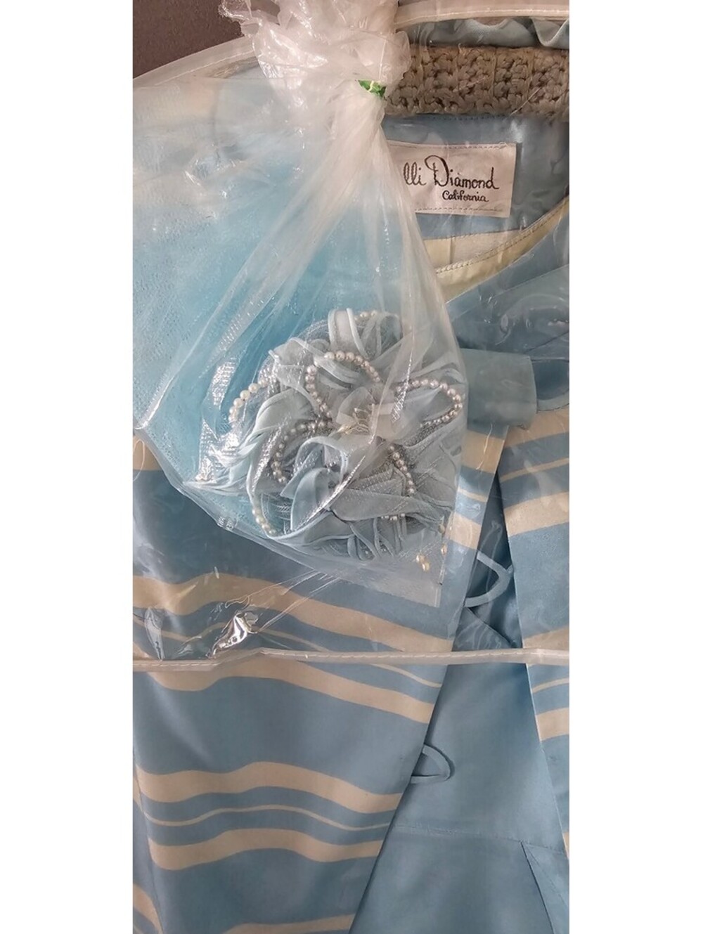 Lilli Diamond Blue and White Striped Dress and Coat Set - Picture 7 of 8